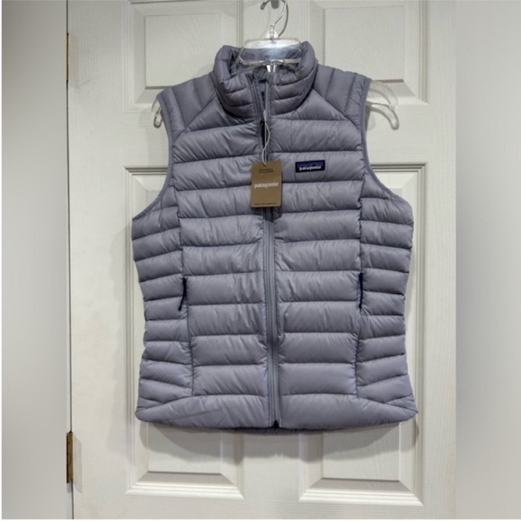 Patagonia Women's XL Down Sweater Vest Puffer Puff Herring Grey Purple NWT Puffy - Picture 1 of 10